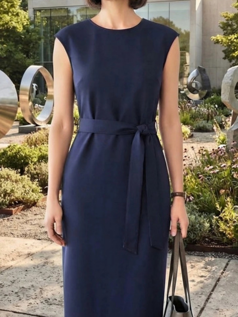 Dressbarn Shell 1 Midi Wrap Dress in Blue casual, church, cocktail Business